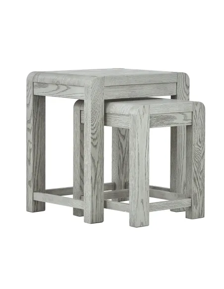 Tulip Nest of Tables - Grey Stain Oak | Murphy Furniture