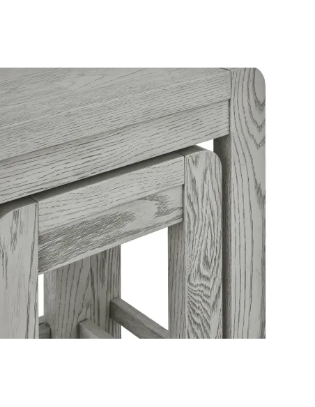 Tulip Nest of Tables - Grey Stain Oak | Murphy Furniture