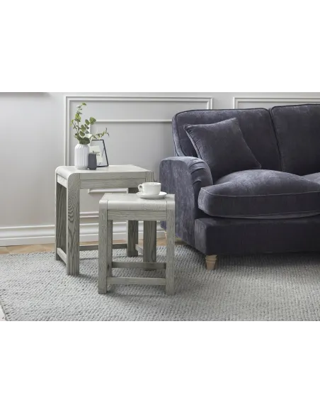 Tulip Nest of Tables - Grey Stain Oak | Murphy Furniture