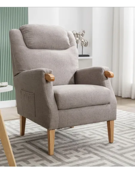 Lisbon Fireside Armchair - Taupe | Murphy Furniture