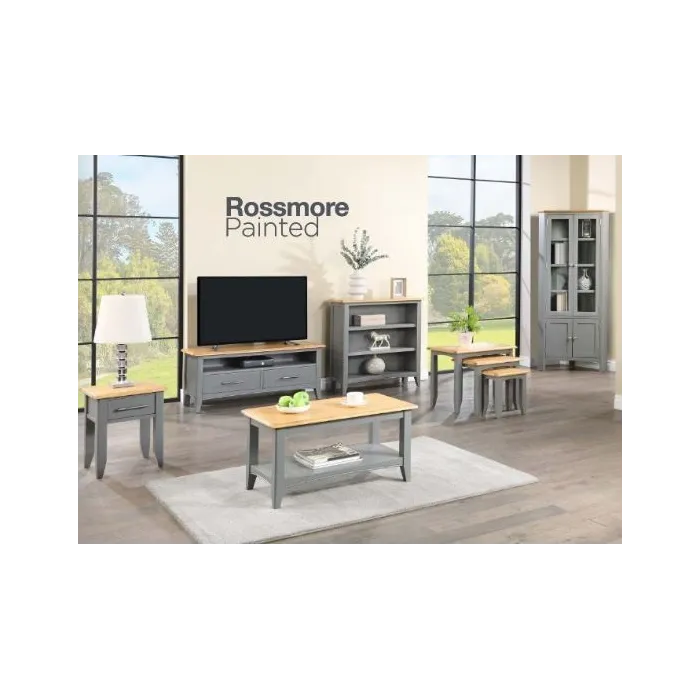 Galloway Small Bookcase - Slate Grey/Oak | Murphy Furniture