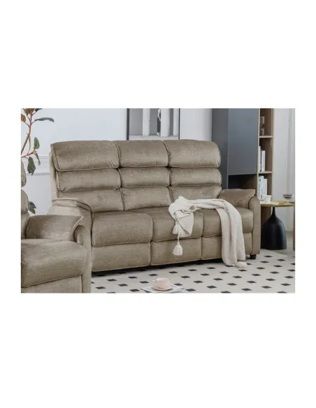 Savoy Fixed 3 Seater Sofa - Taupe | Murphy Furniture