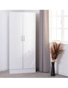 Nevada 2 Door All Hanging Wardrobe - Whi | Murphy Furniture