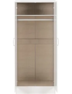 Nevada 2 Door All Hanging Wardrobe - Whi | Murphy Furniture 2