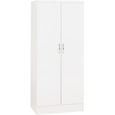 Nevada 2 Door All Hanging Wardrobe - Whi | Murphy Furniture