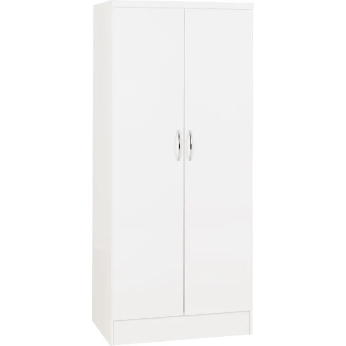 Nevada 2 Door All Hanging Wardrobe - Whi | Murphy Furniture