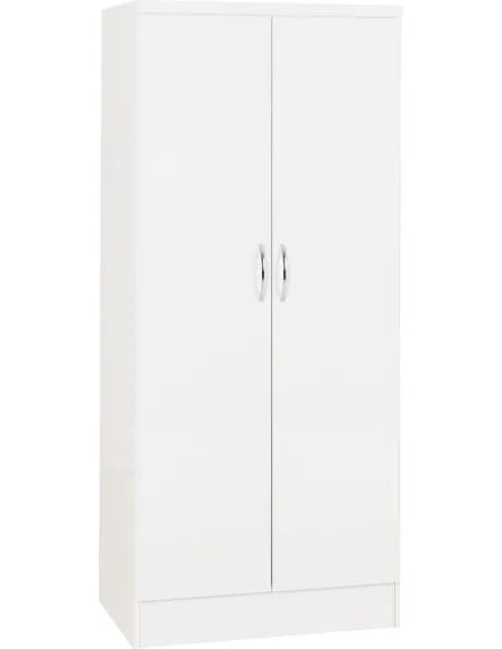 Nevada 2 Door All Hanging Wardrobe - Whi | Murphy Furniture