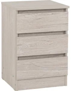 Malvern 3 Drawer Bedside Locker - Urban | Murphy Furniture