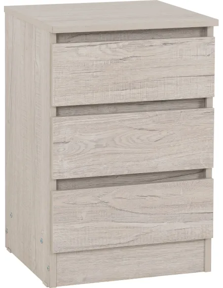 Malvern 3 Drawer Bedside Locker - Urban | Murphy Furniture