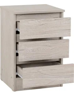 Malvern 3 Drawer Bedside Locker - Urban | Murphy Furniture 2