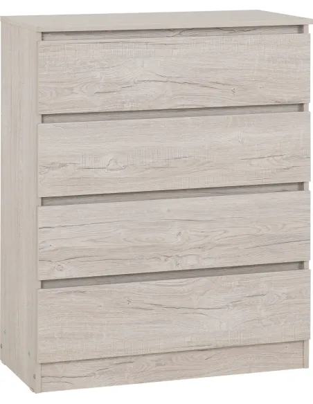 Malvern 4 Drawer Chest - Urban Snow | Murphy Furniture