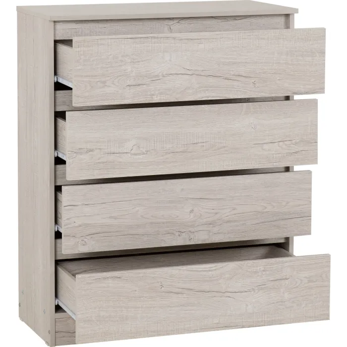 Malvern 4 Drawer Chest - Urban Snow | Murphy Furniture