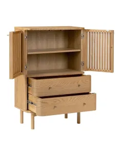 Boardwalk Shoe Cabinet - Natural Oak | Murphy Furniture 2