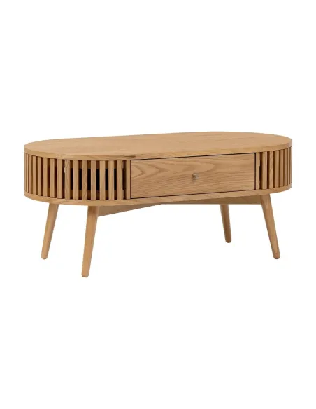 Boardwalk Oval Coffee Table - Natural Oak | Murphy Furniture