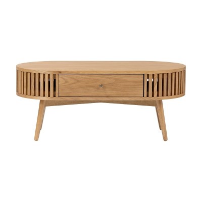 Boardwalk Oval Coffee Table - Natural Oak | Murphy Furniture