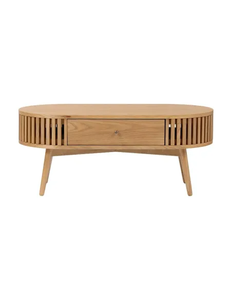 Boardwalk Oval Coffee Table - Natural Oak | Murphy Furniture