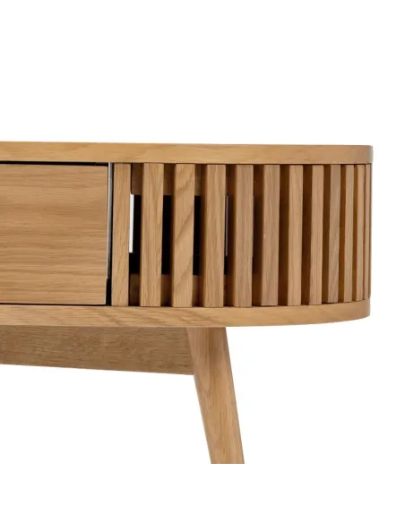 Boardwalk Oval Coffee Table - Natural Oak | Murphy Furniture