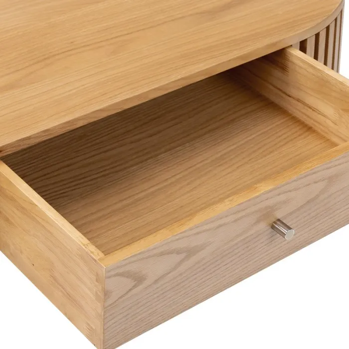 Boardwalk Oval Coffee Table - Natural Oak | Murphy Furniture
