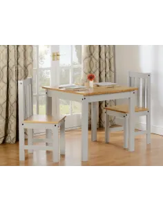 Ludlow 1+2 Dining Set - Grey/Oak Effect | Murphy Furniture