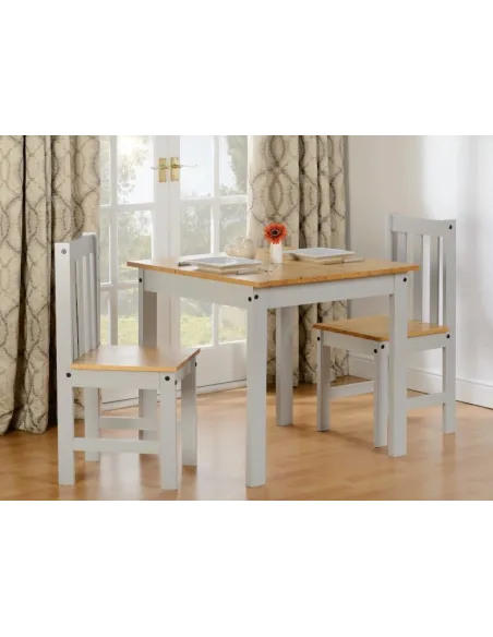 Ludlow 1+2 Dining Set - Grey/Oak Effect | Murphy Furniture