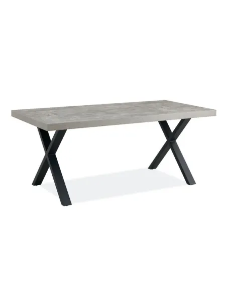 Isla 1.8m Dining Table X leg - Grey | Murphy Furniture