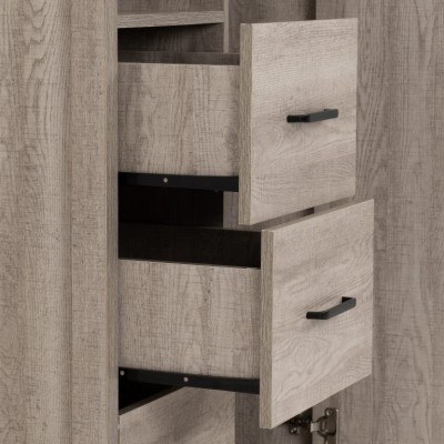 Oliver 1 Door 3 Drawer Open Shelf Wardro | Murphy Furniture