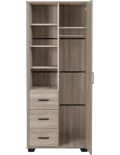 Oliver 1 Door 3 Drawer Open Shelf Wardro | Murphy Furniture 2