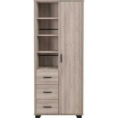 Oliver 1 Door 3 Drawer Open Shelf Wardro | Murphy Furniture