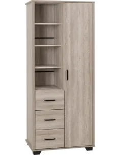 Oliver 1 Door 3 Drawer Open Shelf Wardro | Murphy Furniture