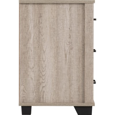 Oliver 3 Drawer Bedside Locker - Light O | Murphy Furniture