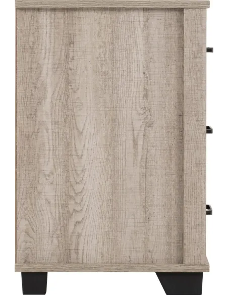 Oliver 3 Drawer Bedside Locker - Light O | Murphy Furniture