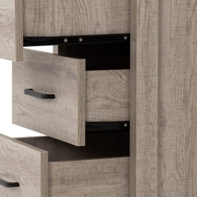 Oliver 3 Drawer Bedside Locker - Light O | Murphy Furniture
