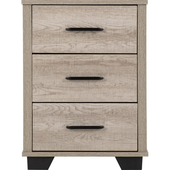 Oliver 3 Drawer Bedside Locker - Light O | Murphy Furniture