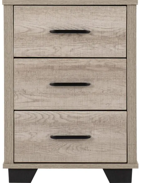 Oliver 3 Drawer Bedside Locker - Light O | Murphy Furniture