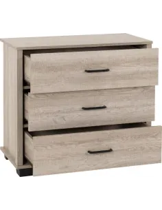 Oliver 3 Drawer Chest - Light Oak Effect | Murphy Furniture 2