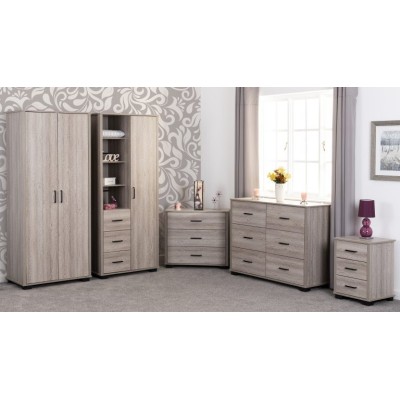 Oliver 6 Drawer Chest - Light Oak Effect | Murphy Furniture