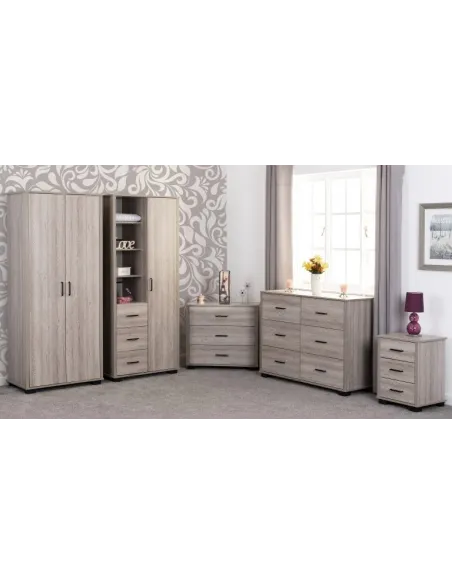 Oliver 6 Drawer Chest - Light Oak Effect | Murphy Furniture