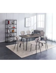 Drea 1.6m Dining Table - Grey | Murphy Furniture