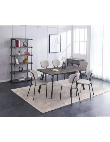 Drea 1.6m Dining Table - Grey | Murphy Furniture