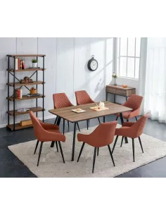 Drea 1.6m Dining Table - Walnut | Murphy Furniture