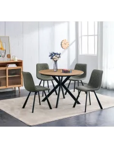 Drea 1.1m Round Dining Table - Oak | Murphy Furniture