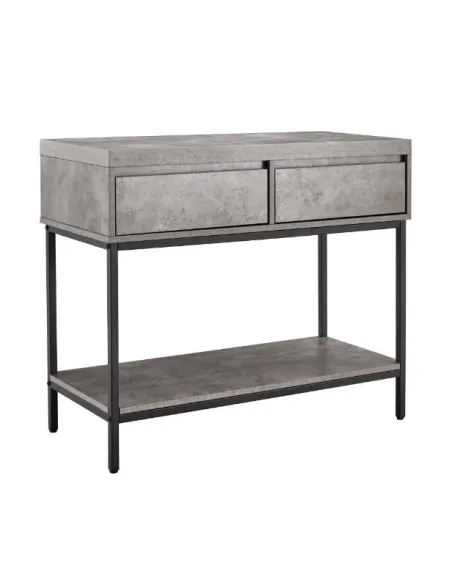 Isla 2 Drawer Console Table - Grey | Murphy Furniture