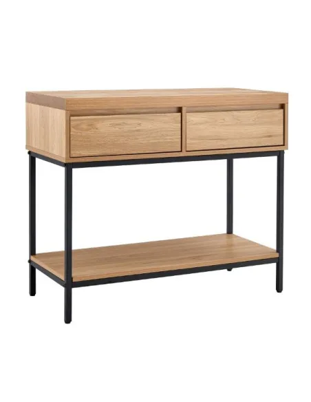 Isla 2 Drawer Console Table - Oak | Murphy Furniture