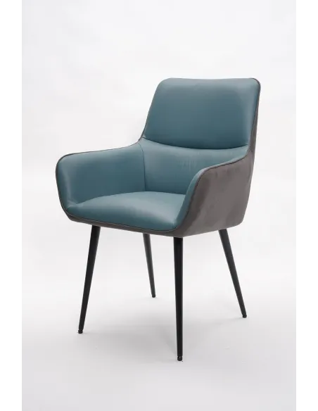 Rebecca Dining Chair - Lagoon Blue Leath | Murphy Furniture