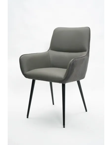 Rebecca Dining Chair - Grey Leather | Murphy Furniture