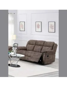 Brody 3 Seater Recliner Sofa - Tan Leath | Murphy Furniture