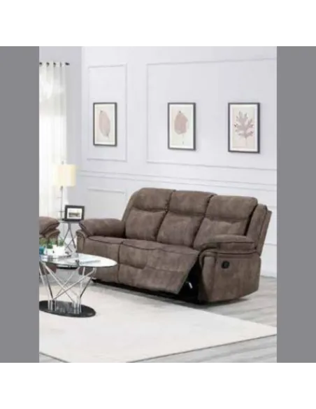 Brody 3 Seater Recliner Sofa - Tan Leath | Murphy Furniture