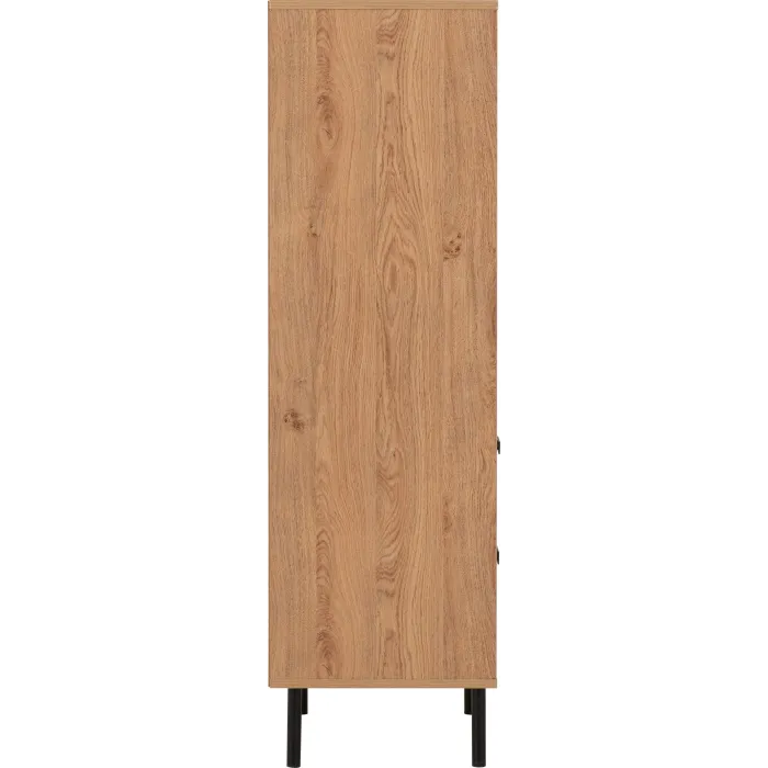 Leon 2 Drawer 2 Shelf Cabinet - Medium O | Murphy Furniture
