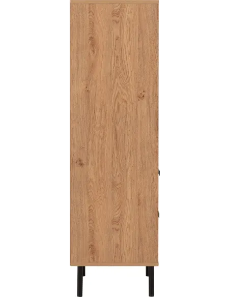 Leon 2 Drawer 2 Shelf Cabinet - Medium O | Murphy Furniture