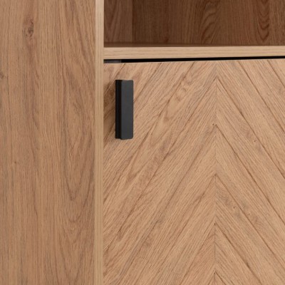 Leon 2 Drawer 2 Shelf Cabinet - Medium O | Murphy Furniture